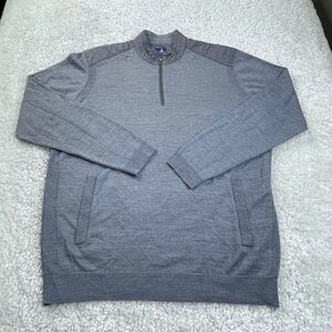 Johnny-O Hybrid Prep-Performance 1/4  Zip Merino Wool Sweater Gray